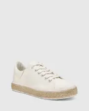 Ohara White Canvas Lace Up Espadrille Sneaker.