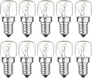 EZONEDEAL 10PCS Himalayan Salt Lamp Bulbs Globe Light Bulbs Heat Resisting 7W E14 | Long Lasting Night Light Bulbs for Crystal Salt Rock Lamps, Scentsy Warmer Wax Diffuser, Candle Warmers