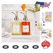 Premium Coffee Syrup Dispenser Set with Ceramic Tray - Ideal Housewarming Gift