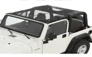 Bestop 52404-11 Black Sun Bikini Safari Style Mesh Soft Top for Jeep Wrangler TJ