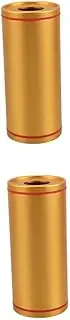 Amosfun 2pcs Stylish Round Car Tissue Case Aluminum Alloy Car Tissue Holder Napkin Dispenser for Vehicle Use