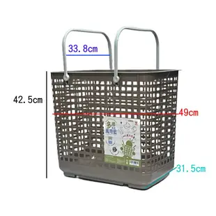 多娜可堆疊附輪洗衣萬用籃【緣屋百貨】天天出貨 收納籃 洗衣籃 手提籃 置物架 籃子 附輪子 瀝水籃 可疊加