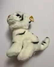 TY Wild Wild Best INDIA White Black Striped Tiger Blue Eyes Plush Rare NWT