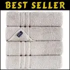 Premium 4-Piece Bath Towel Set – Ice Silver, Quick-Drying Cotton, 600 GSM
