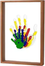 Handprint Family Kit - Handprint Craft Keepsake Kit | Mobile Phone Craft Kit by Clear Clear Kit Family, Wooden Frame Kit with Baby Colour Transparent Sheets for New Parents