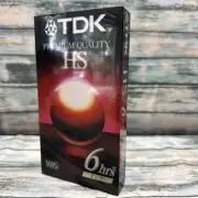 VHS TDK Premium Quality HS VCR Blank VHS Cassette Tapes 6 HOURS Brand New NIP
