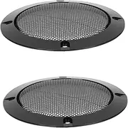 Car Speaker Guard 4 Inch Decorative Circle Cover Mesh Woofer Horn Guards Protective Grill for Car Speakers Set of 2 and Simple Design