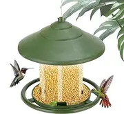 Bird Feeder,Automatic Food Container Dispenser for Patio - Weatherproof Bird Feeder for Outside, Birdfeeder for Wild Finch, Blue Jay, Chickadee