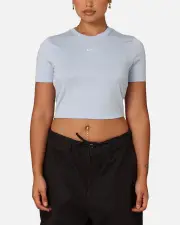 [Nike] Nike Women's Sportswear Essential Slim Cropped T-shirt Light Armoury Blue - Size M M Lt Armory Blue