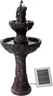 Solar Water Fountain, 3W 106Cm Tall Feature Pump Bird Bath Powered Features Foun