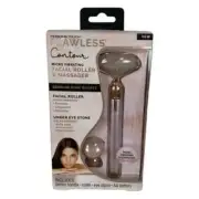 Finishing Touch Flawless Contour Vibrating Facial Roller & Massager, Rose Quartz