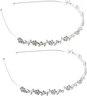 [DECORNIJIA] 2pcs Imitation Crystal Hair Elegant Vintage Retro Rhinestone Hair Clasp Hair Accessories for Women Girls