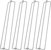 4 Pcs Chicken Wing BBQ Fork, Metal Grilling Rails, U Shape Design BBQ Grilling Fork, Clamping Wing Rails Flat BBQ Grilling Fork, Sticks BBQ Grilling Tool Set for Outdoor Picnic Camping Barbecue