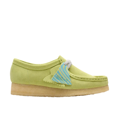 CLARKS ORIGINALS WOMEN WALLABEE Shoes Pale Lime New
