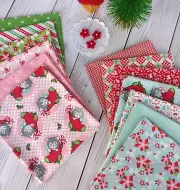 Kitty Christmas Fabric by Urban Chiks for Moda Fabrics 13 fat quarters