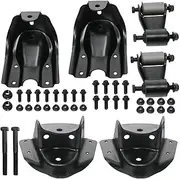 722-045 722-006 722-007 722-102 Pair Rear Leaf Spring Rearward Shackle Hanger Bracket and Forward Hanger For 1988-1997 Chevy GMC C1500 C2500 15529431 15640442
