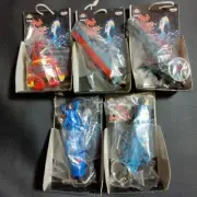 Space Battleship Yamato Flash Light Figure Keychain Complete SET 5