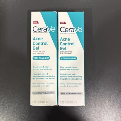 CeraVe Acne Control Gel 2-Pack - 1.35oz Each | AHA/BHA Exfoliant
