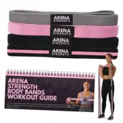 Long Fabric Full Body Resistance Bands Set of 4 and Pull Up Assistance Bands