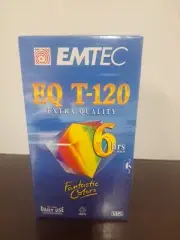 2 Pack Emtec EQ T120 VHS Tapes
