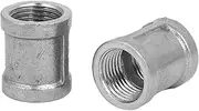uxcell G 1/2 Female Thread 304 Stainless Steel Straight Type Pipe Connectors Fittings 2pcs