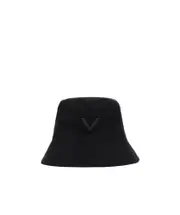 Valentino Logo Plaque Bucket Hat 59 Black