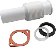 [InSinkErator] FDT-OO Flexible Discharge Tube, Retracts and extends 6 in. to 10 in, White & Black