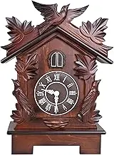 Kendal Large Tabletop Handcrafted Wood Cuckoo Clock House Home Decor with Singing Bird & Black Forest Bird Decoration MX23-2