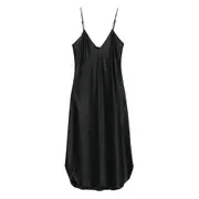 [Nili Lotan] Nili Lotan Silk Midi Slip Dress XS BLACK