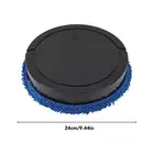 (Black)Floor Mopping Robot Low Noise Intelligent Avoid Obstacles Wet Dry HE
