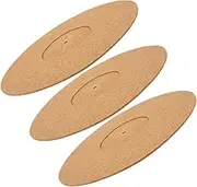 KICHOUSE Pcs Cork Record Mats Turntable Platter Mat Anti-Static Slip for Vinyl Record Player Vibration Damping