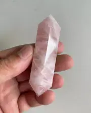 Rose Quartz Double Terminated Crystal High Grade T844