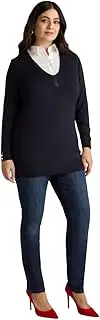 [Fiorella Rubino] Jeggings Dark Blue Washed Curvy Size Spring Summer 25, Blue, 14 Plus