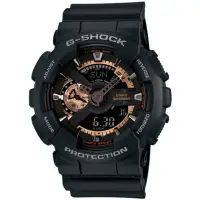 在飛比找momo購物網優惠-【CASIO 卡西歐】G-SHOCK 復古重機雙顯手錶(GA