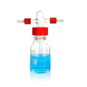 ALWSCI Lab Gas Washing Bottle Glass 250mL Graduated Lab Buffer Bottle, Drechs...