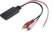 Haofy 5.0 Car Radio Adapter Module, Universal Wireless Module AUX Adapter with 2 Cable for Car Radio Connector, Easy to Install, Just Plug and Play, No Complex Tools Required, Save