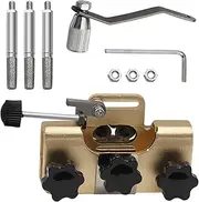 Chain Saw Sharpener Tool - Chainsaw Sharpening Jig Kit Aluminium Alloy with 3 Bits | Sharpening Tool, Hand-Cranked Chain Sharpener for Chain Saws, Electric Saws