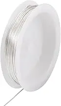 Fashewelry 20 Gauge Copper Wire 26 Feet Silver Tarnish-Resistant Jewelry Wire 0.8mm Beading Craft Wire for Wire Wrapping Jewelry Making Gardening