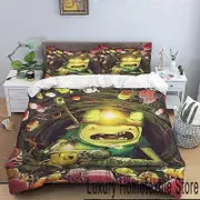 v470 Bed Sheets Cartoon Adventure Time Bedding Set,Duvet Cover Comforter Bed Set Quilt Cover Pillowcase,King Queen Twin Size Boys Girls Adults 3-Piece