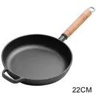 Cast Iron Mini Frying Pan 22cm Nonstick Skillet Cookware Kitchen Omelette Pan AU