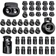45 Pcs Plastic Cord Locks End Spring Stopper, Spring Cord Toggle for Drawstri...