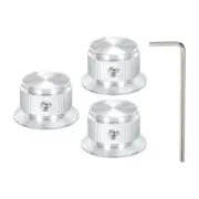 Aluminium Potentiometer Knobs Control Knob 24mm for Guitar Amplifier Silver 3PCS