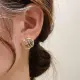 【Oni 歐妮】蘇格蘭格紋 耳扣耳針穿式耳環耳釘耳骨環 耳飾耳飾925銀針(1對入)