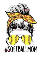 Sublimation Print Softball Mom Ready to Press Heat Transfer