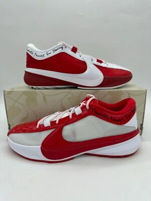 Nike Zoom Freak 5 ASW Men's Size 14 White Red Basketball Shoes FV1933 600