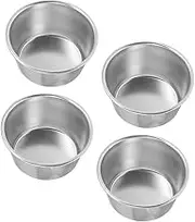 Cabilock Comprehensive Baking Set 4pcs Carbon Steel Madeleine Pans Cheesecake Pan Round Muffin Molds Pudding Cups Muffin Molds for Cake Making