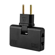 EU Plug Adapter 1 In 3 180-degree Rotating 1500W European Standard Plug Power Socket Charging Converter for Home JIKAIX Black