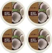 Intense Moisturising Coconut Body Butter 200ml (4-pack)