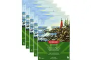 5 Pack Derwent Academy Artists Canvas Paper Pad 300gsm 5 Sheets A3