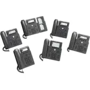 Cisco 6871 IP Phone - Corded - Corded/Cordless - Wi-Fi - Wall Mountable - Charco